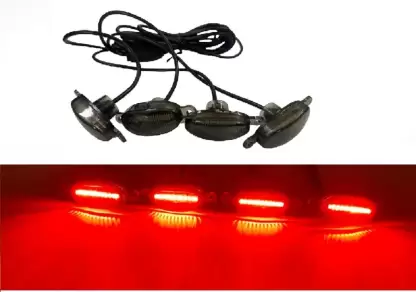 Cloudsale Grill Light Red Car Fancy Lights (Yellow, Red)